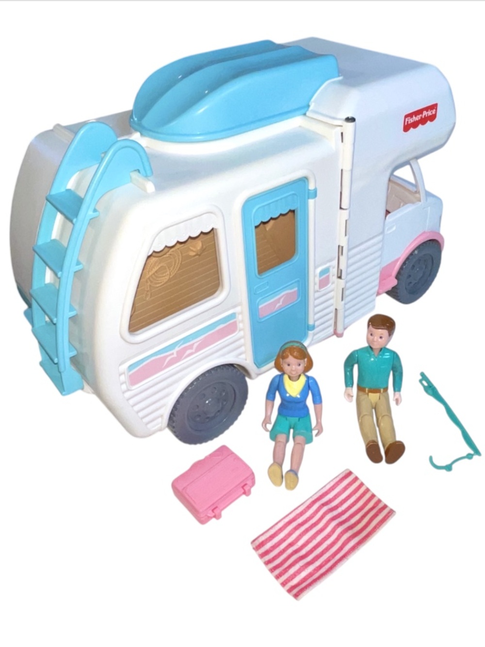 Fisher Price Loving Family Dollhouse RV VACATION CAMPER MOTOR HOME 1998 Boat